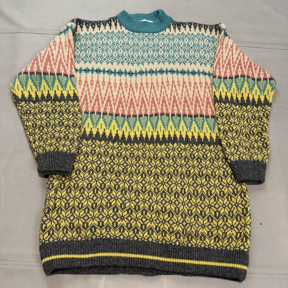 Esprit Sweaters - VTG 90s ESPRIT Women Sweater Fair Isle Geometric Pattern Y2K Prep Stripe-M-5307